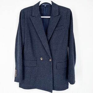 Brooks Brothers Knit Blue Long Blazer Size 4